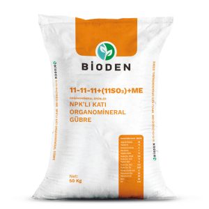 Solid Organomineral Fertilizer with 11-11-11+(11SO₃)+ME NPK